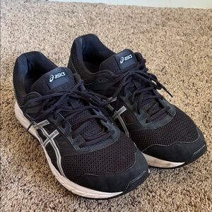 ASICS Men's Black and White Athletic Shoes
